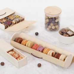 Rosalie "Woody" - Emballage circulaire en bois - Pour chocolatiers !