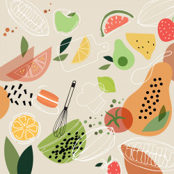 Packagings choco interchangeables - Carte Caméléon "Fruits et cuisine"