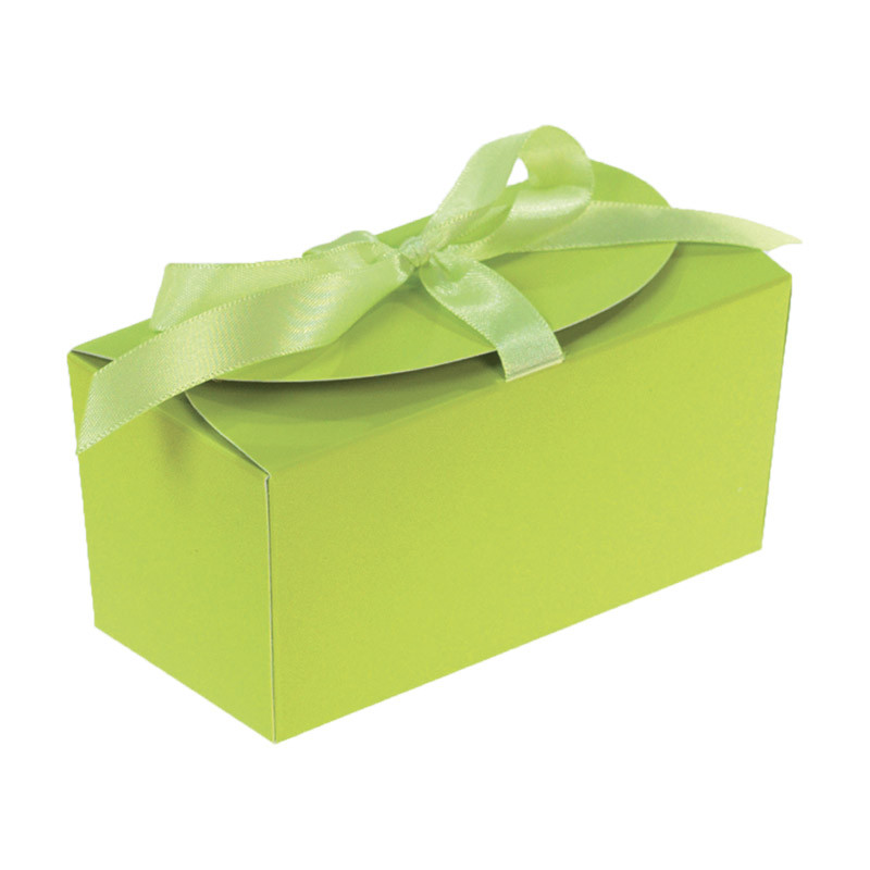 Ballotin Ruban Uni Vert - Packaging incontournable pour chocolatiers !