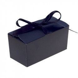 Ballotin Ruban Uni Noir - Packaging incontournable pour chocolatiers !