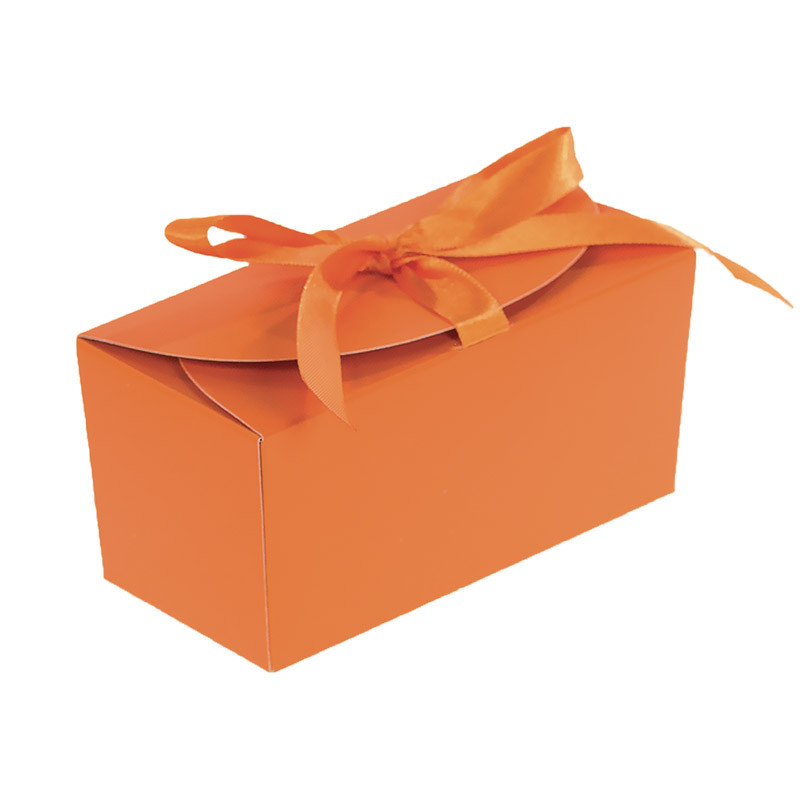 Ballotin Ruban Uni Orange - Packaging incontrounable pour chocolatiers