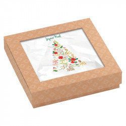 Packaging personnalisé - Carte Caméléon Illustration Sapin et inscription Joyeux Noël