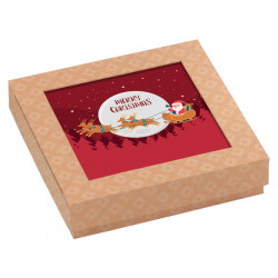 Packaging alimentaire personnalisé - Carte Caméléon Merry Christmas
