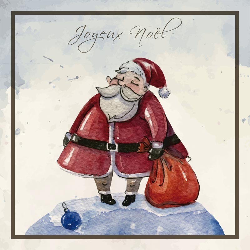 Packaging personnalisé - Carte Caméléon Illustration Père Noël Packaging personnalisé - Carte Caméléon Illustration Père Noël