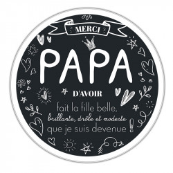 Boîte ronde métallique Caméléon I-41 - Bonne fête Papa - Merci pour tous ces instants inoubliables - Fête des pères