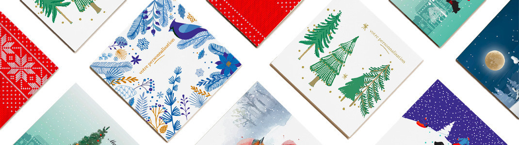 Cartes Caméléon sur le thème de l'Hiver pour graphisme interchangeable