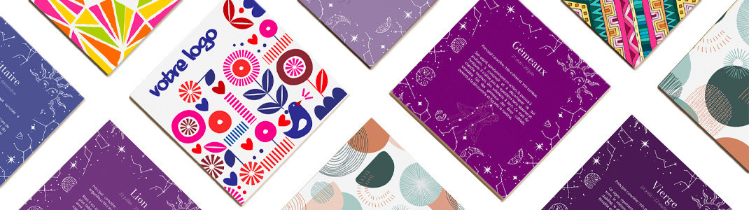 Cartes Caméléon sur le thème "Abstraction" pour un graphisme perso