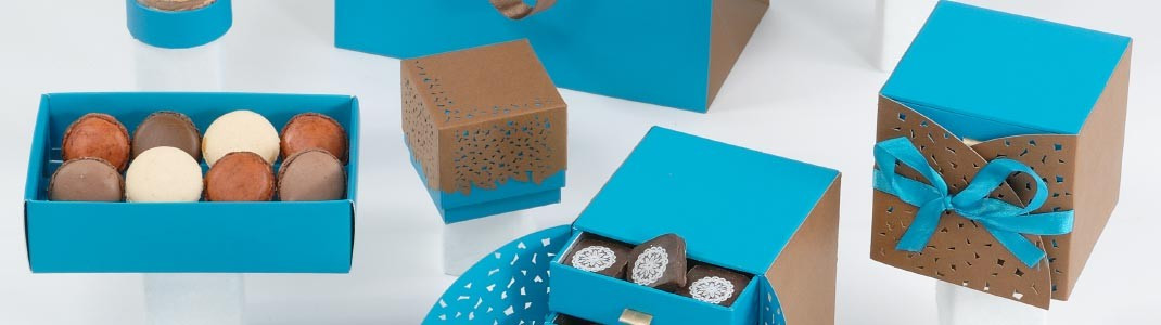 Collection de packaging "Curaçao" en ventes privées pour chocolatiers