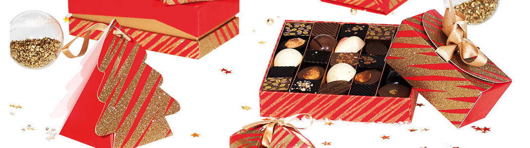 Granity Red and Gold - Collection Packagings Noël pour chocolatiers !