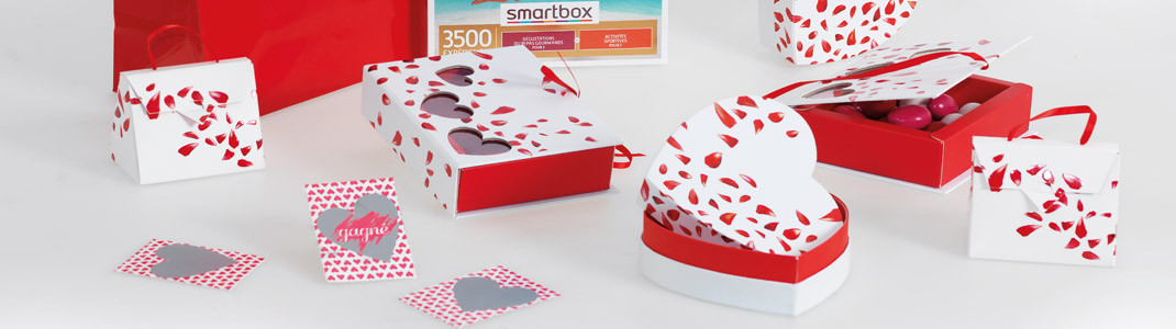 Collection de packaging Saint-Valentin Délicatesse pour chocolatiers