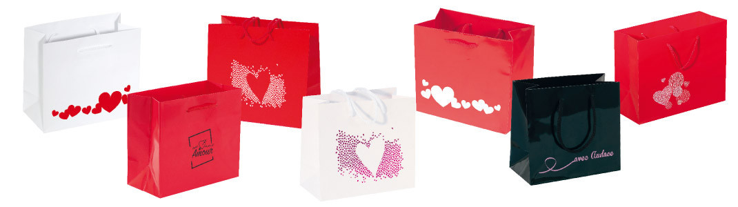 Des sacs cabas illustrés pour la saint-valentin - Créations exclusives