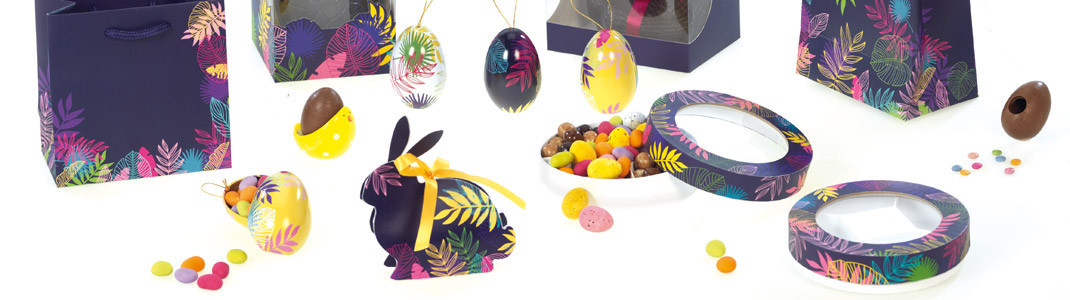 Gamme originale de packagings pour chocolatiers pour pâques - Paradiso