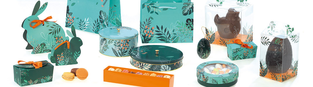 Magnifique collection de packagings alimentaires pour Pâques - Céladon