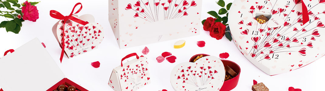 Collection de packagings "Tocade" - Emballages romantiques St-Valentin