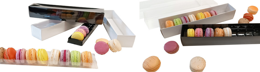 Boîtes à Macarons Noir & Blanc - Élégance et Raffinement