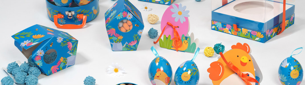 Collection "Alphonse & Ernestine" emballages Pâques chocolats enfants