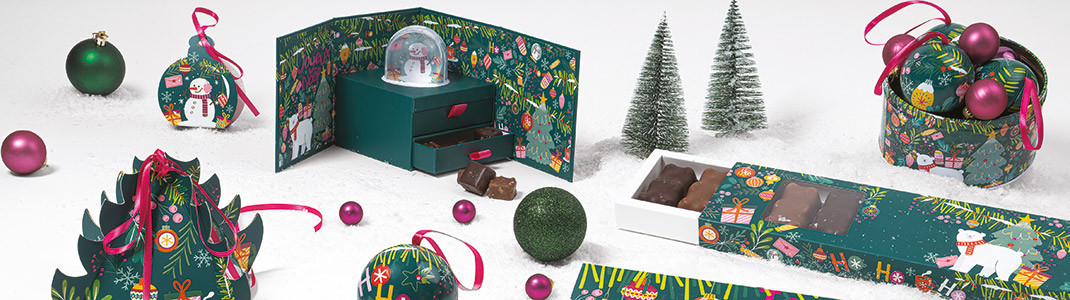 Packagings de Noël au graphisme groovy - Collection "Funky" - Embaline