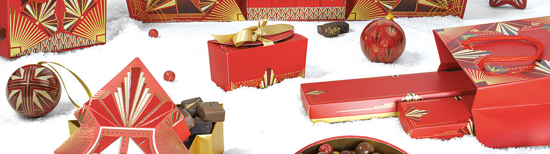 Packagings de Noël luxe Art Déco - Collection "Holly" - Embaline