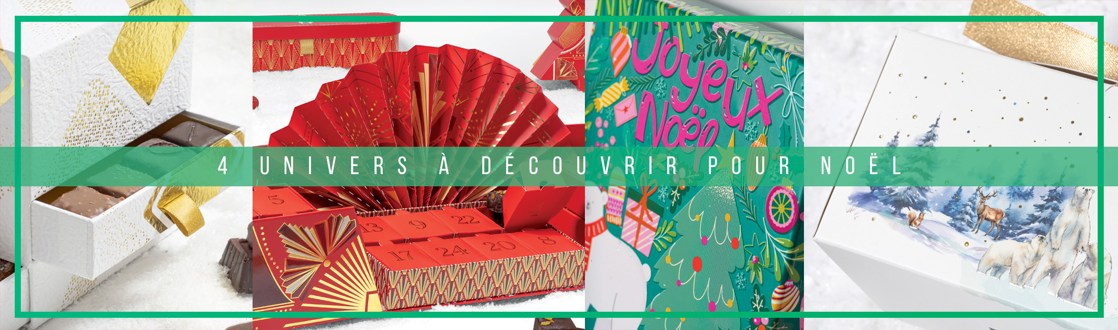 Quatre nouveaux univers à découvrir pour préparer Noël ! Découvrez vite les nouvelles collections Embaline pour la fin d'année.