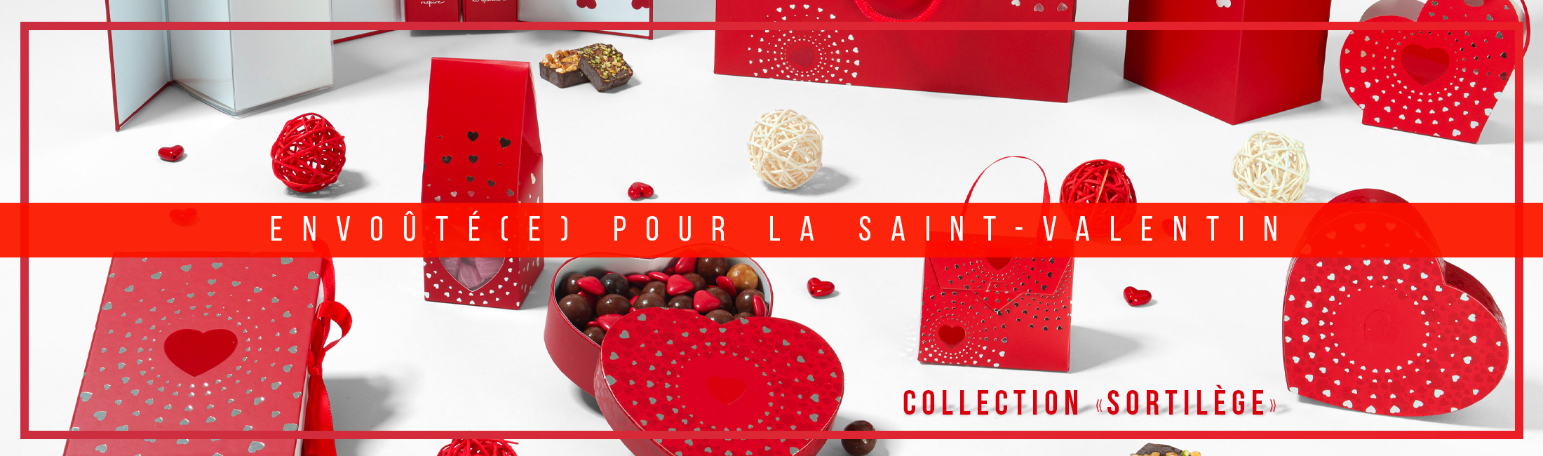 Envoûté(e) pour la Saint-Valentin 2026 avec la nouvelle collection de boîtes pour chocolats et packagings pour chocolatiers et artisans gourmands « Sortilège » !
