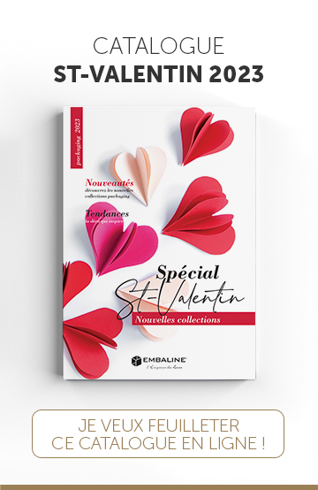 Catalogue Embaline pour les packagings de Saint-Valentin à destination de Chocolatiers/Confiseurs exigeants