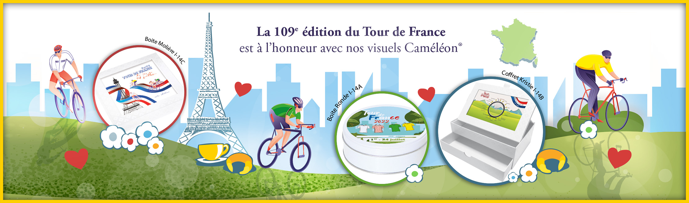Nos visuels Caméléon® exclusifs pour célébrer le Tour de France 2022.